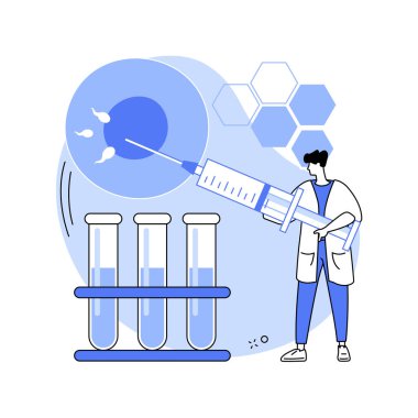 Yapay üreme soyut konsept vektör çizimi.