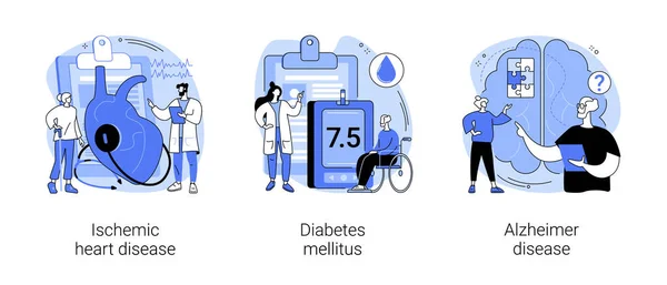 Ältere Menschen Gesundheitsprobleme abstraktes Konzept Vektor Illustrationen. — Stockvektor