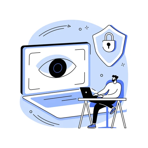 Eye-Tracking-Technologie abstraktes Konzept Vektor Illustration. — Stockvektor