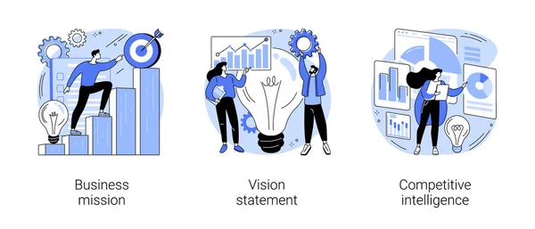 Strategic business planning abstrak konsep vektor ilustrasi. - Stok Vektor