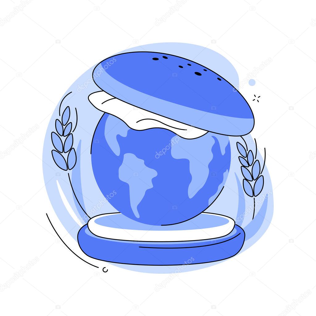 Global land use abstract concept vector illustration.
