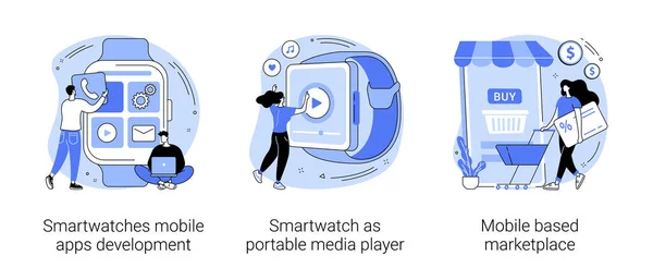 Wearable Devices abstrakte Konzeptvektorillustrationen. — Stockvektor