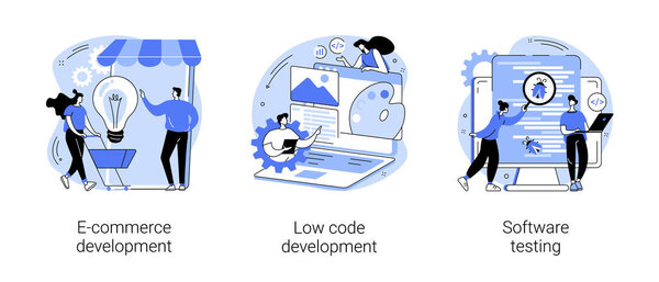 Application software abstract concept vector illustrations.