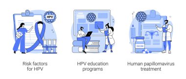 İnsan papillomavirus soyut konsept vektör çizimleri.