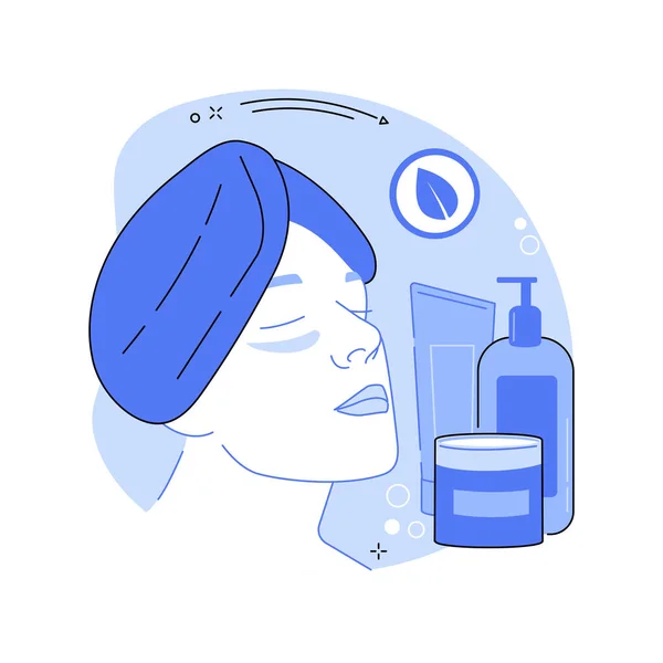 Skincare 추상 개념 벡터 일러스트. — 스톡 벡터