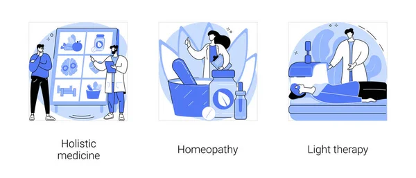 Альтернативная медицина абстрактные векторные иллюстрации понятия. — стоковый вектор