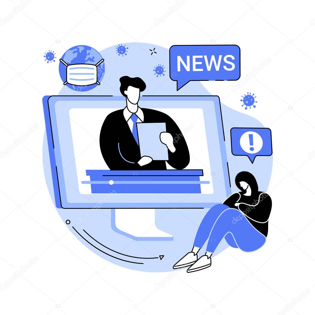 Limit your news intake abstract concept vector illustration.