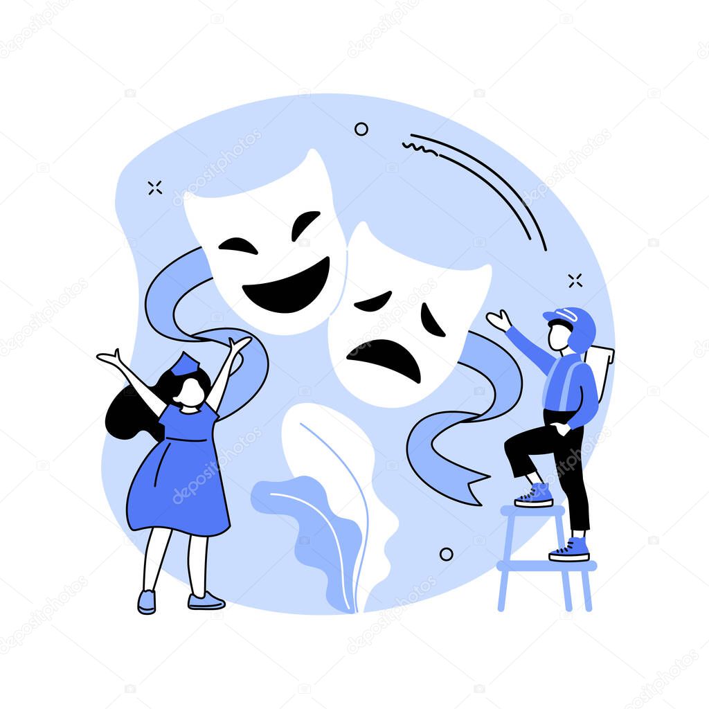 Theatre camp abstract concept vector illustration.