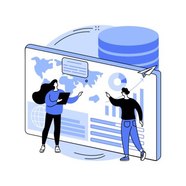 Gösterge paneli hizmeti soyut konsept vektör çizimi.