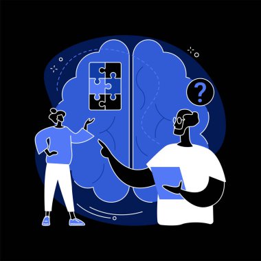 Alzheimer hastalığı soyut konsept vektör çizimi.