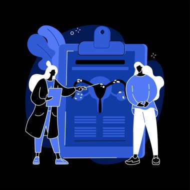 Endometriyozis soyut konsept vektör çizimi.