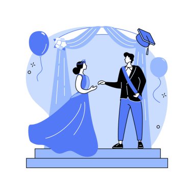 Balo partisi soyut konsept vektör çizimi.