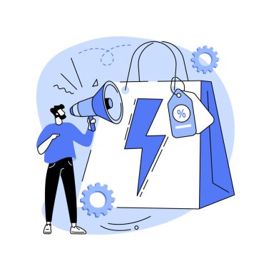 Flash satışı soyut konsept vektör çizimi.