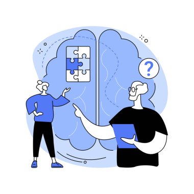 Alzheimer hastalığı soyut konsept vektör çizimi.