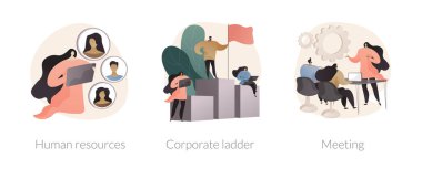 Kelle avcısı hizmeti soyut konsept vektör çizimleri.