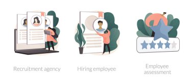 İnsan kaynakları soyut konsept vektör çizimleri.