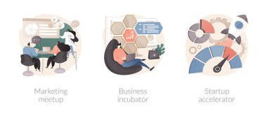 Risk yatırımı soyut konsept vektör çizimleri.