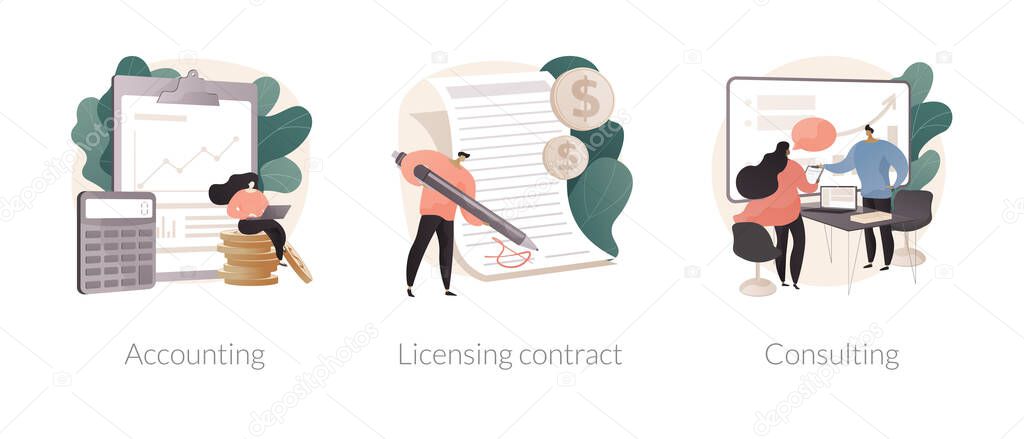 Professional help abstract concept vector illustrations.