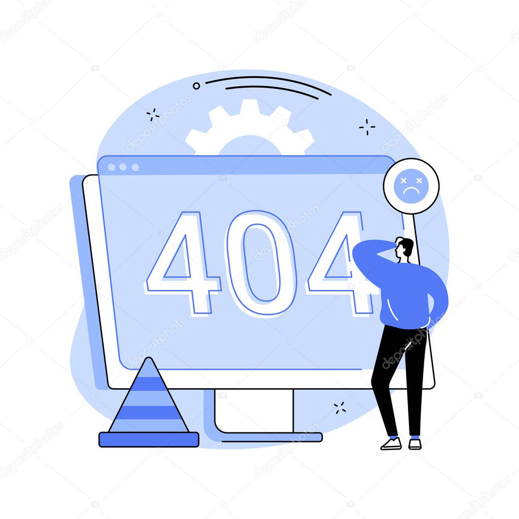 404 error abstract concept vector illustration.