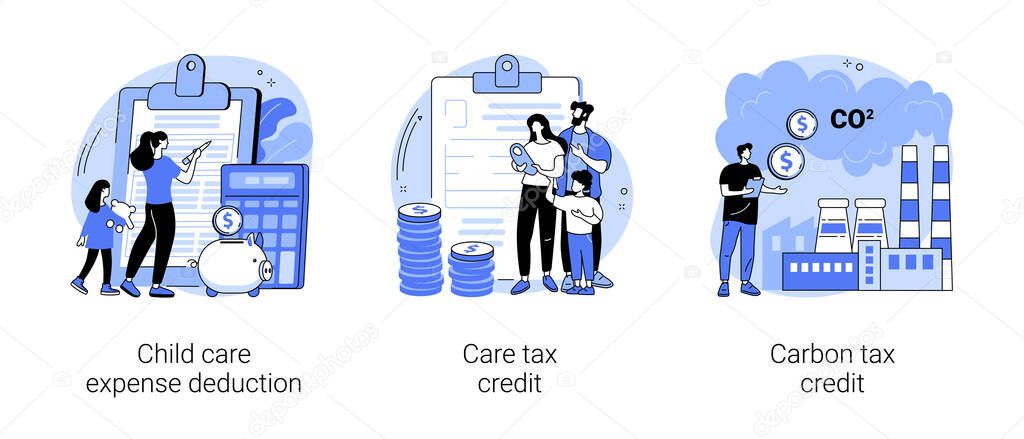Family support abstract concept vector illustrations.