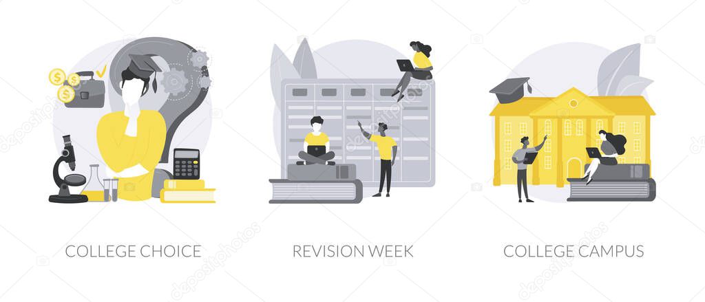 Career choice abstract concept vector illustrations.