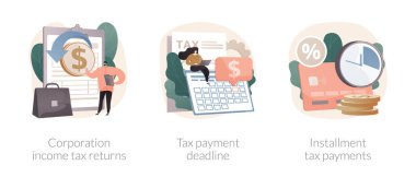 Şirket muhasebesi soyut konsept vektör çizimleri.