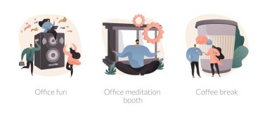 İş yerindeki stres yönetimi soyut konsept vektör çizimleri.