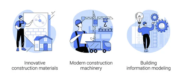 Construcción tecnología innovación concepto abstracto vector ilustraciones. — Archivo Imágenes Vectoriales