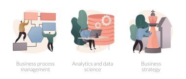Şirket başarısı soyut konsept vektör çizimleri.