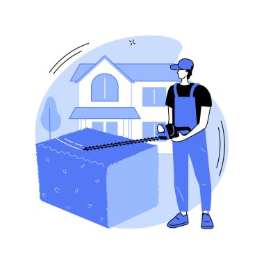 Çit kırpma soyut konsept vektör çizimi.