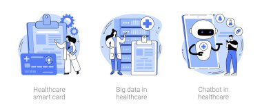 Tıp teknolojisi soyut konsept vektör çizimlerinde.