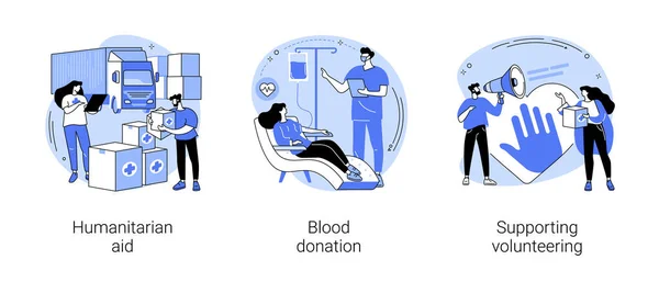 Community hilft abstrakten Konzeptvektorillustrationen. — Stockvektor