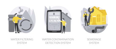 Ev hizmetleri soyut konsept vektör çizimleri.