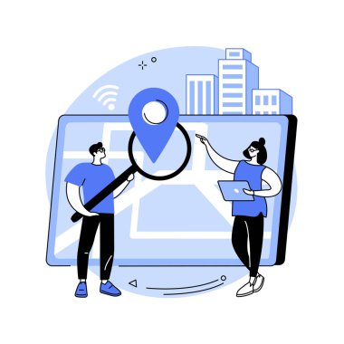 Yerel arama optimizasyonu soyut konsept vektör çizimi.