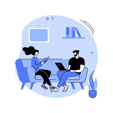 Basit yaşayan soyut konsept vektör çizimi.