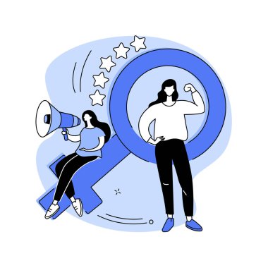 Feminizm soyut konsept vektör çizimi.