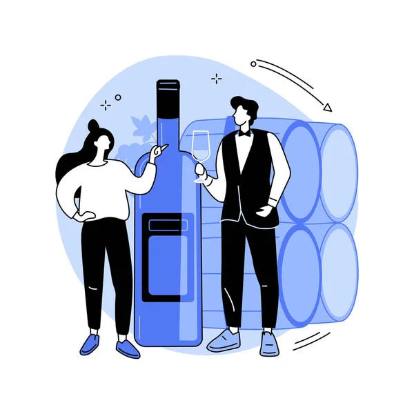 Sommelier abstrakt begrepp vektor illustration. — Stock vektor