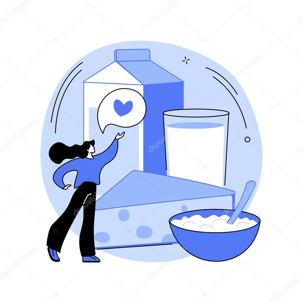 Dairy products abstract concept vector illustration.