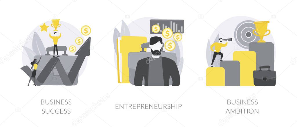 Business success abstract concept vector illustrations.