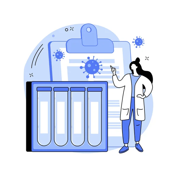 Coronavirus Test Kit Abstract Concept Vector Illustration Diagnóstico Coronavírus Novo — Vetor de Stock