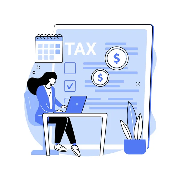 Produire Des Taxes Par Vous Même Illustration Vectorielle Concept Abstrait — Image vectorielle