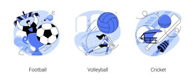 Takım turnuvası soyut konsept vektör çizimleri.