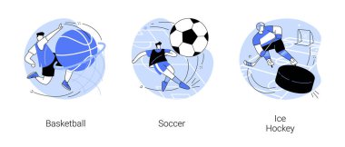 Takım sporu soyut konsept vektör çizimleri.