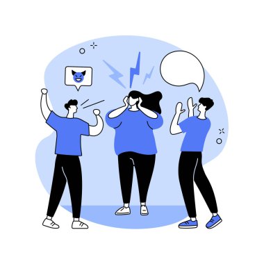 Gençlik şiddeti soyut konsept vektör çizimi.