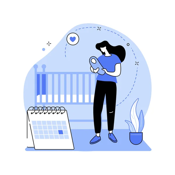 Maternity leave abstract concept vector illustration. — Stock Vector