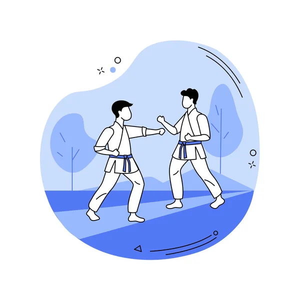 Karate camp abstract concept vector illustration.