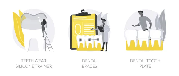 Orodontic care 추상 개념 벡터 삽화. — 스톡 벡터