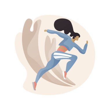 Antrenman modası soyut konsept vektör çizimi.