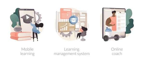 Learning Management System abstraktes Konzept Vektor Illustrationen. — Stockvektor