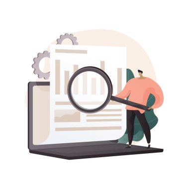 Dijital denetleme soyut konsept vektör çizimi.